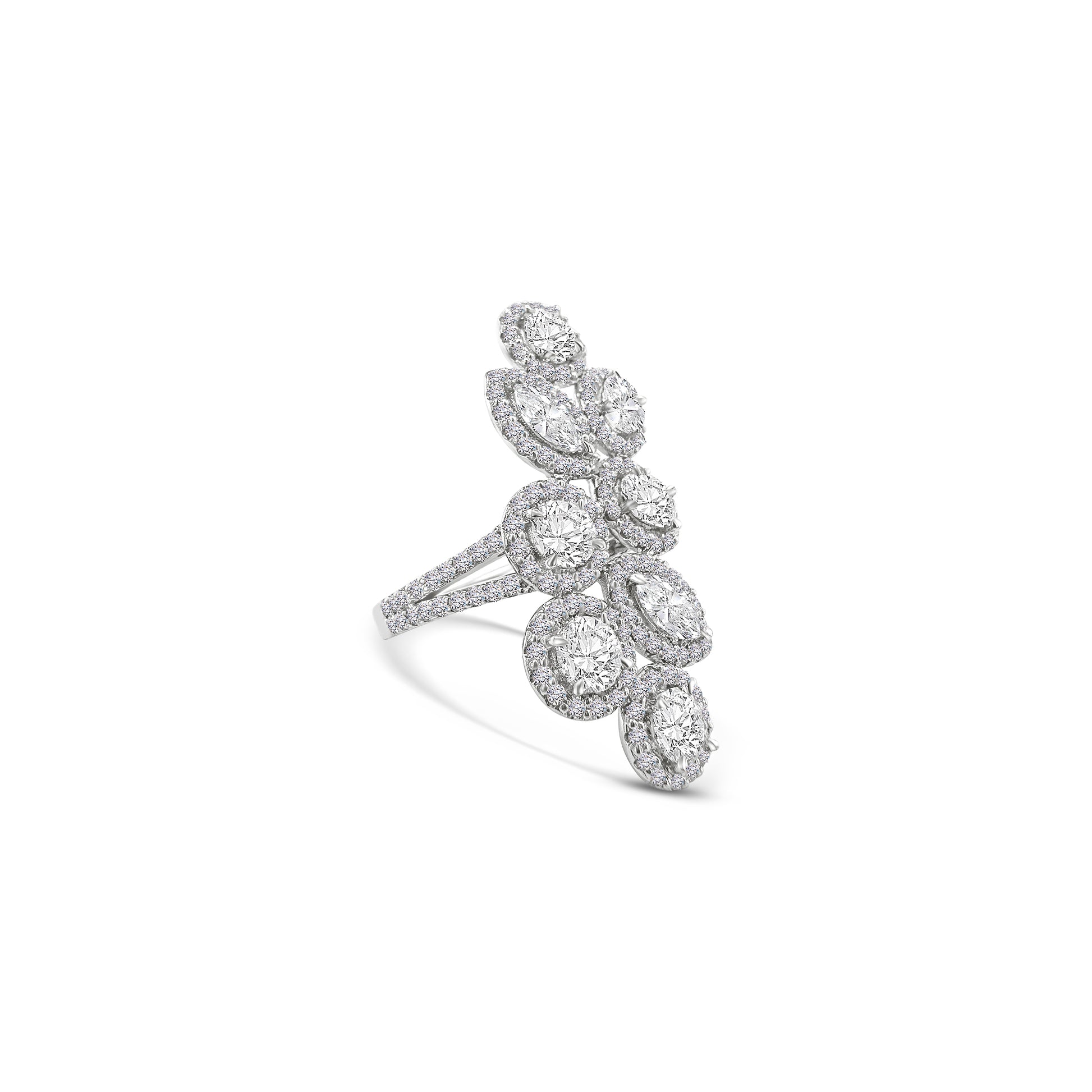 Multi-Shape Floral Diamond Ring, Floral Diamond Ring, Diamond Ring, Multi-Shape Ring, Floral Ring, Jewelry, Fashion Jewelry, Diamond Jewelry, Women's Jewelry, Statement Ring.