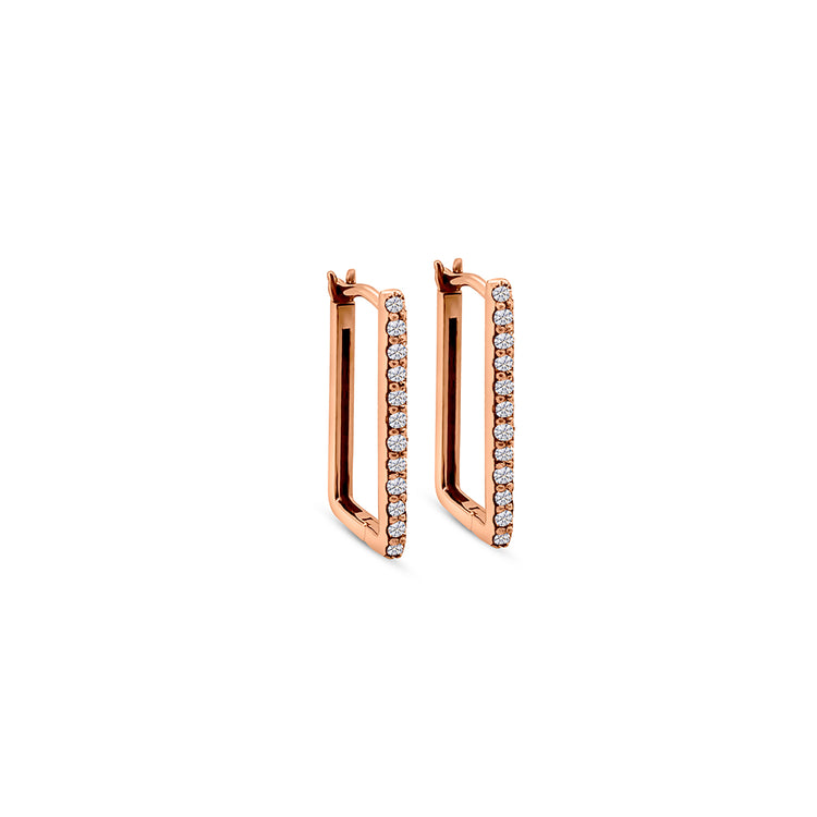 "Rectangular-shaped, Diamond, Hoop Earrings, Elegant, Jewelry, Sparkling, Fashion, Accessories, Luxury, Statement Piece"