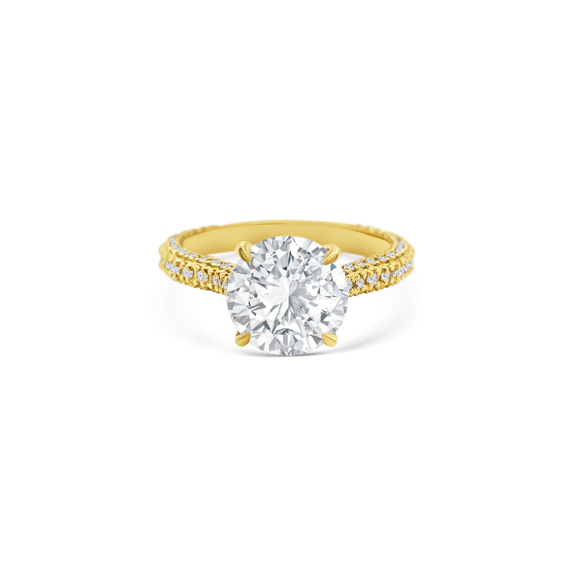 Stunning solitaire diamond ring featuring a round brilliant cut stone that sparkles from every angle