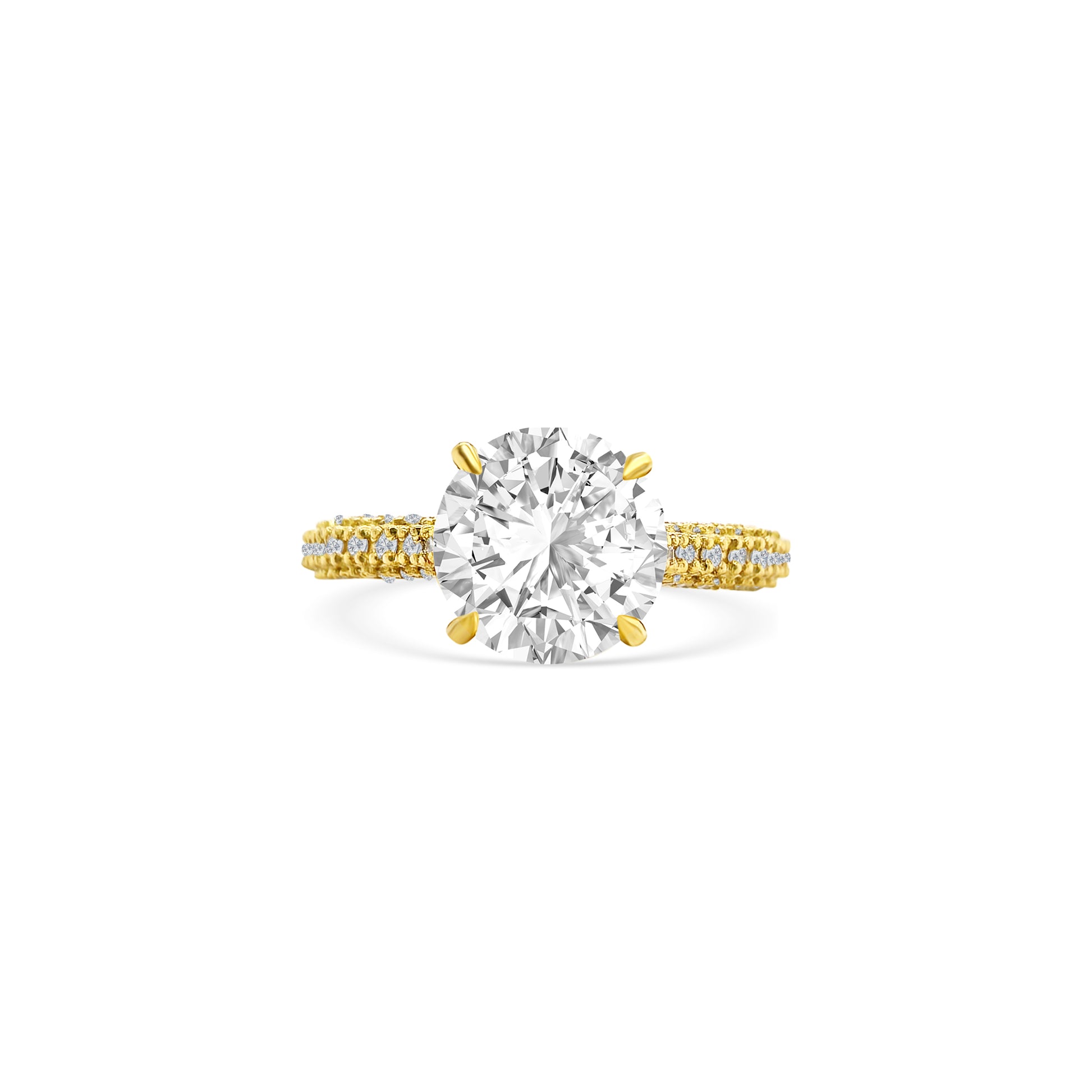 Stunning solitaire diamond ring featuring a round brilliant cut stone that sparkles from every angle