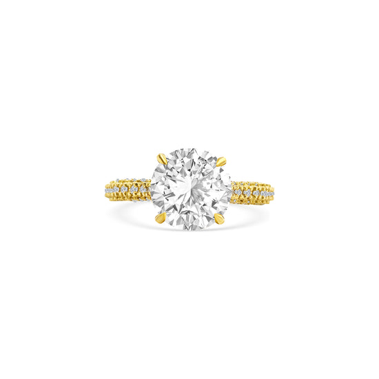 Stunning solitaire diamond ring featuring a round brilliant cut stone that sparkles from every angle