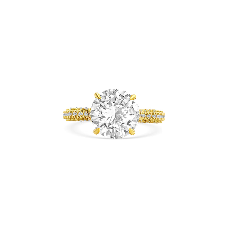 Stunning solitaire diamond ring featuring a round brilliant cut stone that sparkles from every angle