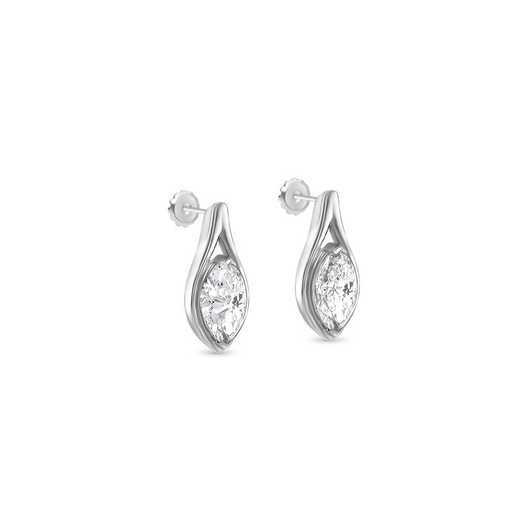 Marquise Cut Diamond Earrings