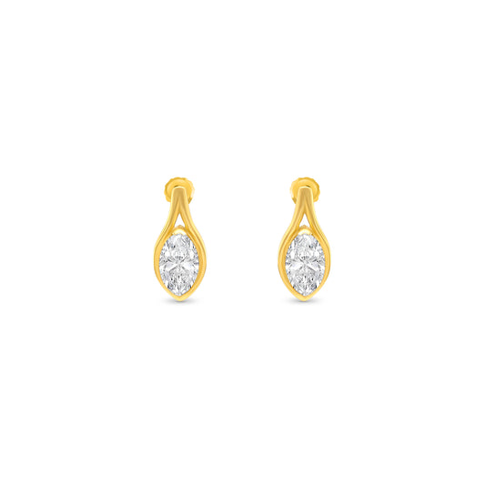 Marquise Cut Diamond Drop Earrings