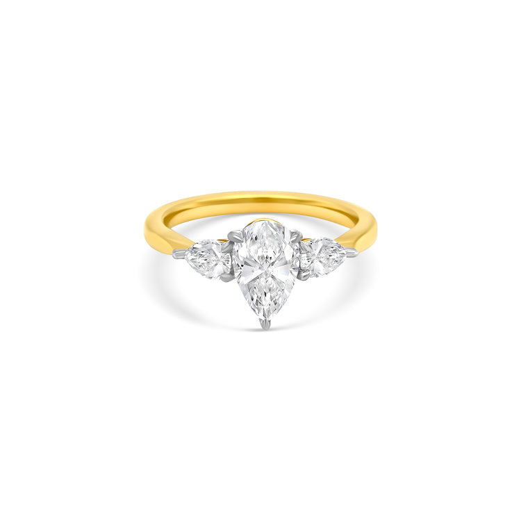 Pear Shape Trilogy Diamond Ring