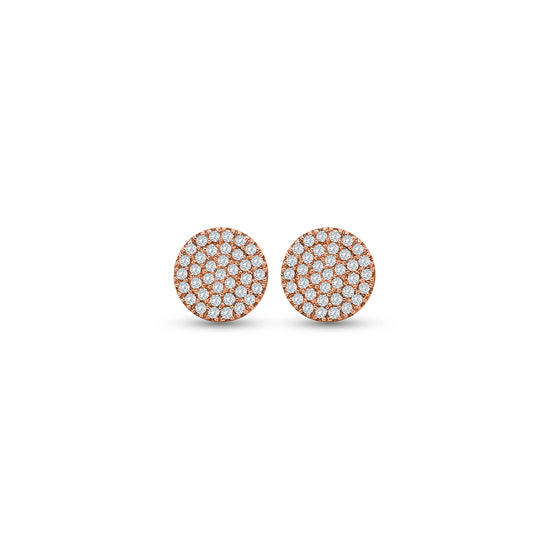 Round brilliant diamond stud earrings, sparkling diamond earrings, elegant jewelry, luxury diamond studs, classic diamond earrings, exquisite diamond jewelry.
