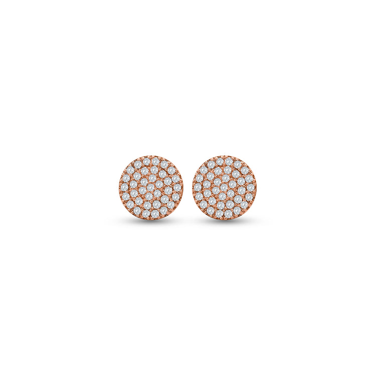 Round brilliant diamond stud earrings, sparkling diamond earrings, elegant jewelry, luxury diamond studs, classic diamond earrings, exquisite diamond jewelry.