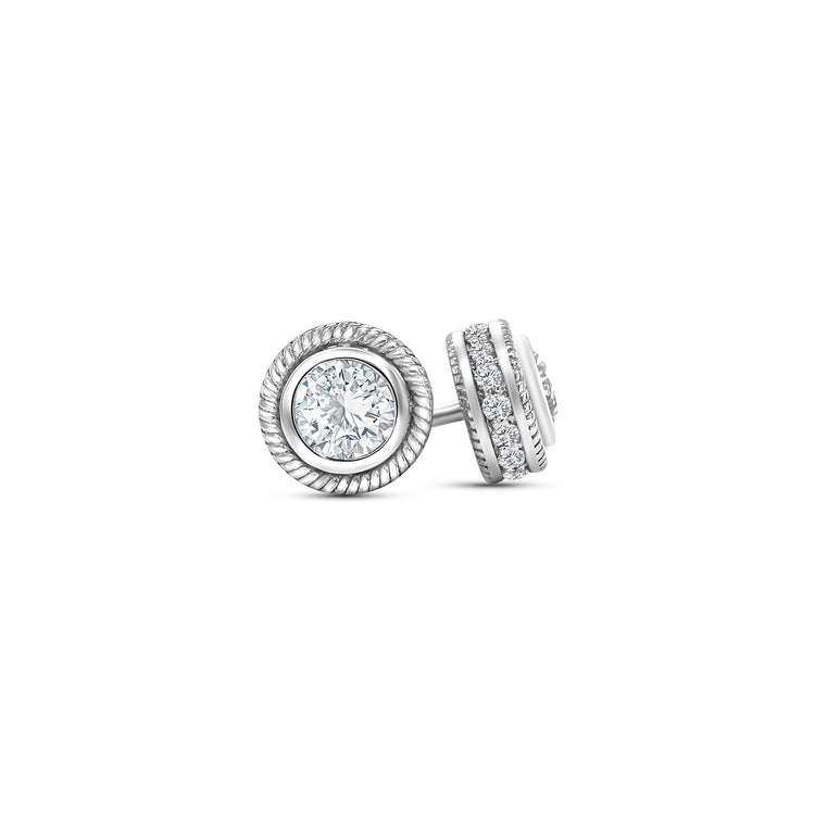 Round Brilliant Diamond Stud Earrings