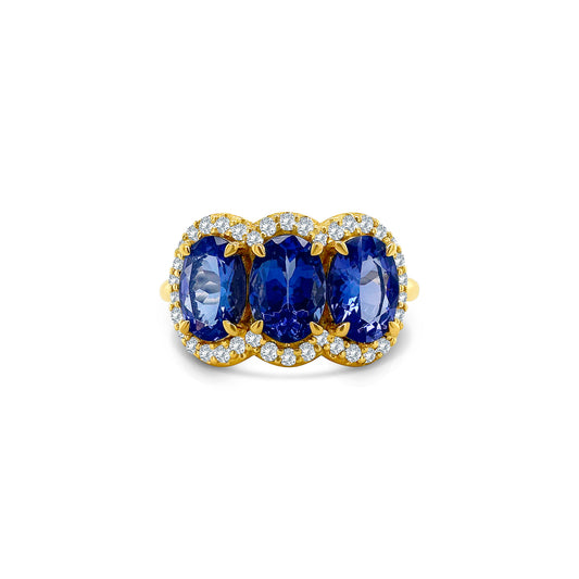 "Oval Cut Tanzanite Diamond Halo Ring," "Tanzanite Halo Ring," "Diamond Halo Ring," "Fine Jewelry," "Luxury Ring," "Fashion Ring," "Tanzanite Jewelry," "Sparkling Halo Ring," "Statement Ring," "Elegant Jewelry," "Special Occasion Ring," "Tanzanite and Diamond Ring," "Timeless Jewelry," "Handcrafted Tanzanite Ring," "Gemstone Halo Ring."