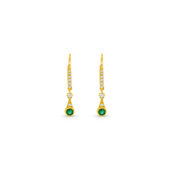 Round emerald earrings, emerald diamond dangle earrings, elegant emerald jewelry, emerald and diamond drop earrings, classy emerald dangles, sparkling emerald dangle earrings, emerald and diamond statement earrings, luxurious emerald and diamond drops.