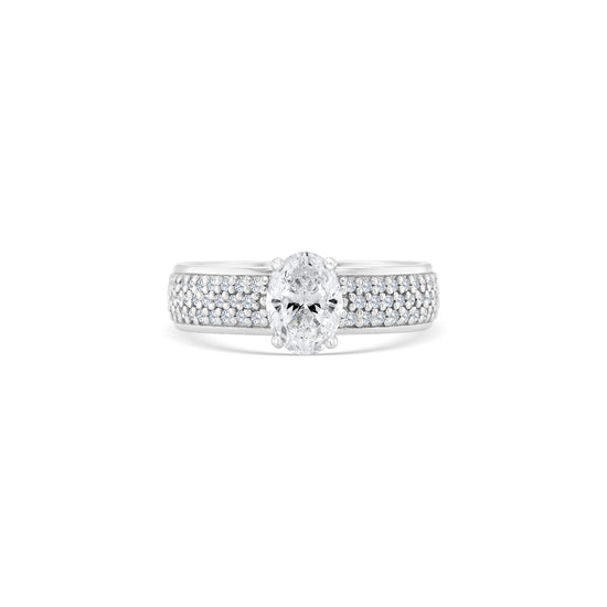 Oval diamond band, round brilliant diamond band, elegant diamond ring, sparkling gemstone band, fine jewelry accessory, diamond-studded band, stylish oval and round diamonds, luxurious diamond ring, exquisite gemstone band.