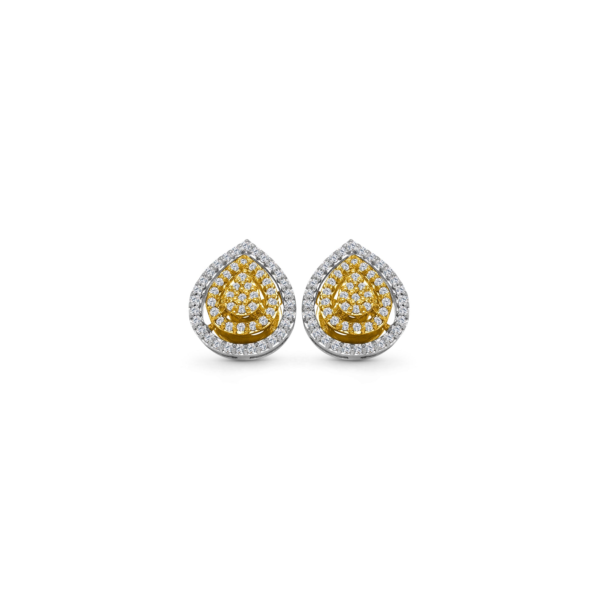 Tear drop halo diamond stud earrings, tear drop earrings, halo earrings, diamond stud earrings, jewelry, accessories, fashion accessories, women's jewelry, elegant earrings, glamorous earrings, luxury earrings.