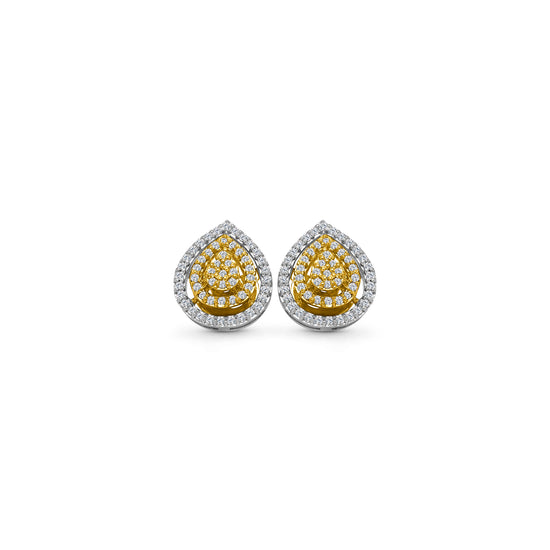 Tear drop halo diamond stud earrings, tear drop earrings, halo earrings, diamond stud earrings, jewelry, accessories, fashion accessories, women's jewelry, elegant earrings, glamorous earrings, luxury earrings.