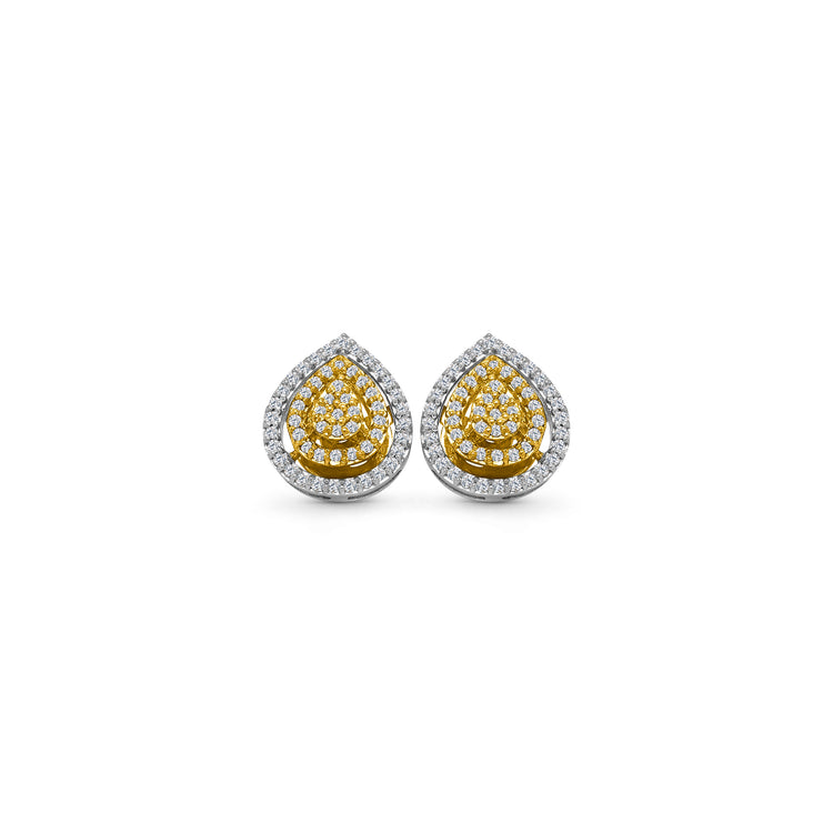 Tear drop halo diamond stud earrings, tear drop earrings, halo earrings, diamond stud earrings, jewelry, accessories, fashion accessories, women's jewelry, elegant earrings, glamorous earrings, luxury earrings.
