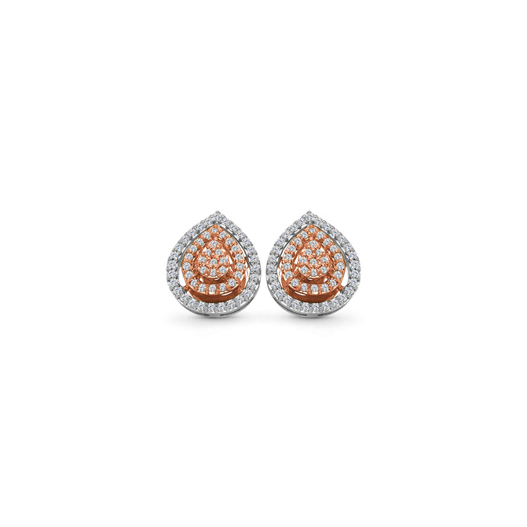 Tear drop halo diamond stud earrings, tear drop earrings, halo earrings, diamond stud earrings, jewelry, accessories, fashion accessories, women's jewelry, elegant earrings, glamorous earrings, luxury earrings