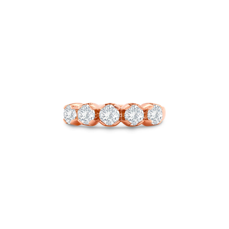 Round Brilliant Half Eternity Diamond Ring, Round Cut Diamond Band, Half Eternity Ring, Brilliant Diamond Band, Diamond Wedding Band, Round Diamond Anniversary Ring, Elegant Diamond Half Band, Classic Eternity Ring, Women's Diamond Ring, Fine Jewelry Ring.