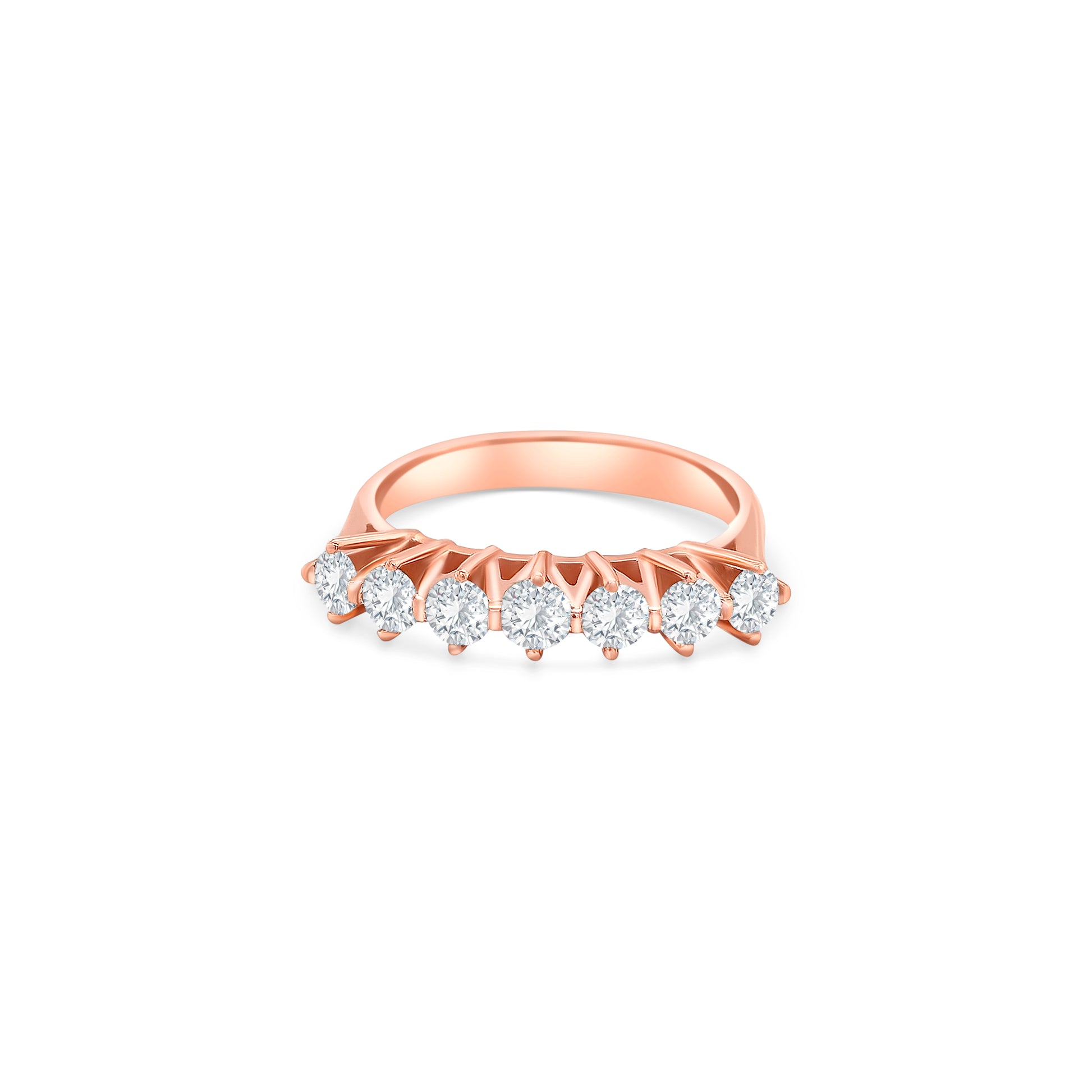 Round Brilliant Half Eternity Diamond Ring, Round Cut Diamond Band, Half Eternity Ring, Brilliant Diamond Band, Diamond Wedding Band, Round Diamond Anniversary Ring, Elegant Diamond Half Band, Classic Eternity Ring, Women's Diamond Ring, Fine Jewelry Ring.