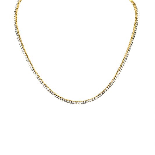 Round Brilliant Diamond Tennis Necklace