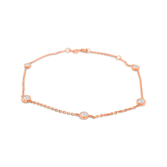 Round Brilliant Cut Diamond Bracelet