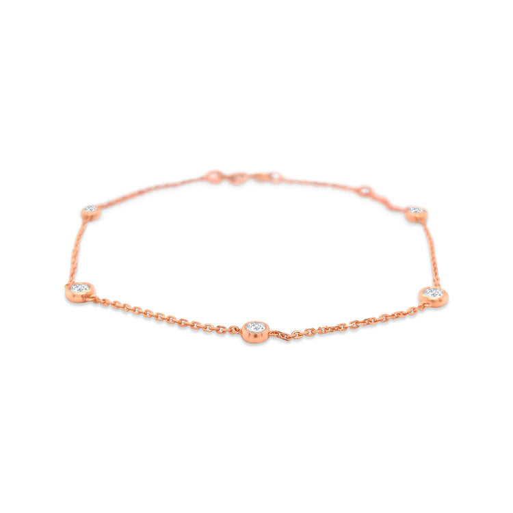 Round Brilliant Cut Diamond Bracelet