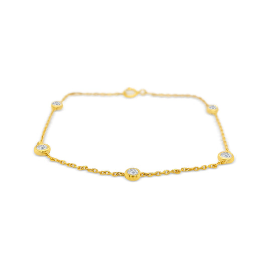 Round Brilliant Cut Diamond Bracelet