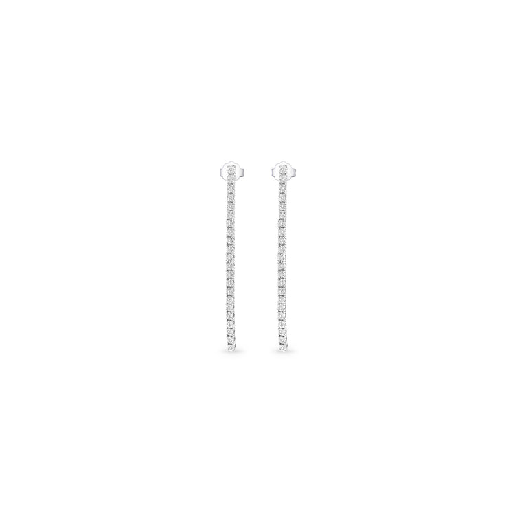Round Brilliant Diamond Drop Earrings