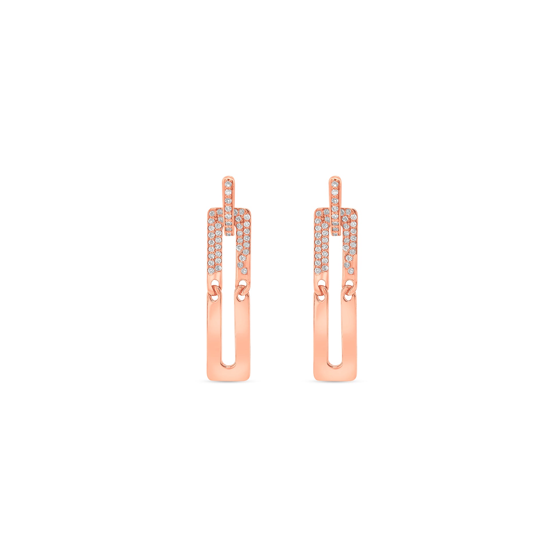 Round brilliant cut diamond drop earrings with sparkling clarity and elegant design
