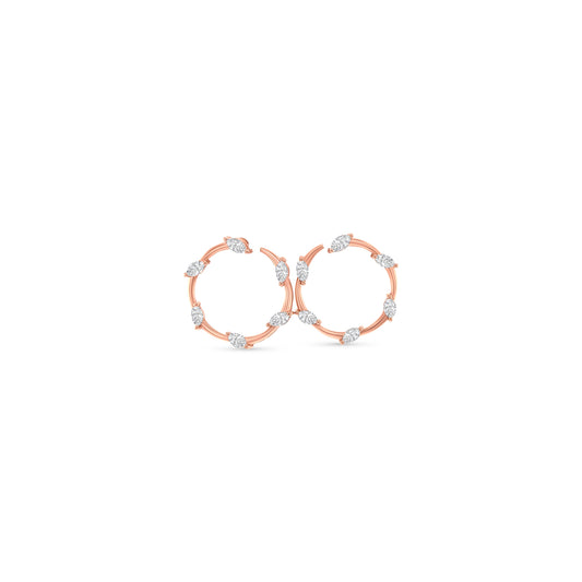 Marquise Cut Diamond Hoop Earrings