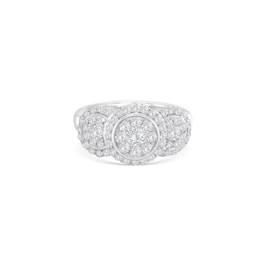 Round Brilliant Illusion Set Diamond Halo Ring