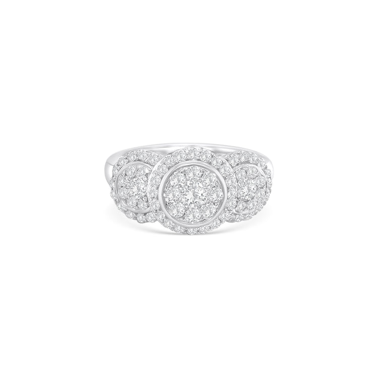 Round Brilliant Illusion Set Diamond Halo Ring