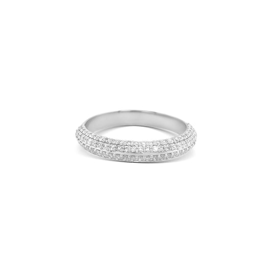 Round brilliant cut diamond band with sparkling diamonds set in a continuous circle