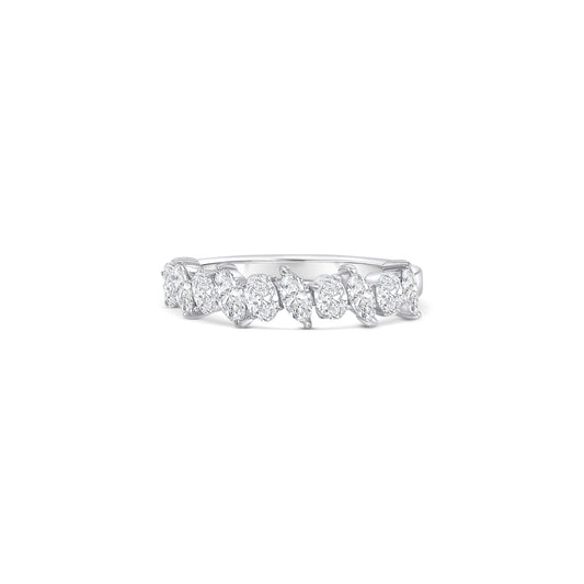 Oval & Marquise Half Eternity Diamond Ring