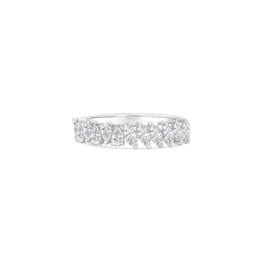 Pear & Marquise Cut Half Eternity Diamond Ring
