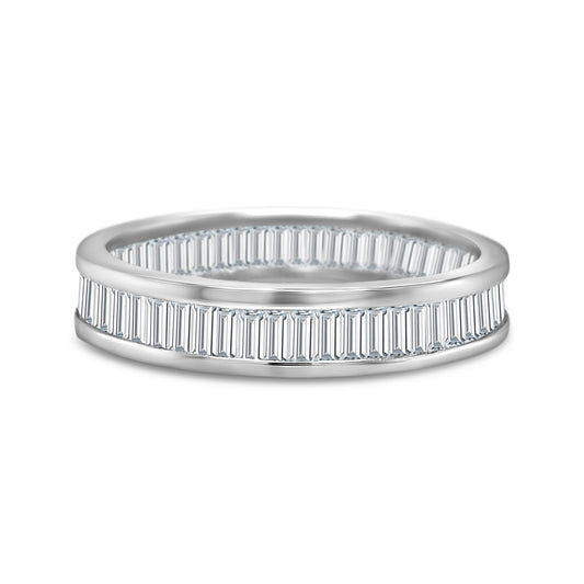Baguette Cut Half Eternity Diamond Ring