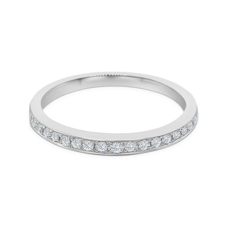 Round Brilliant Diamond Wedding Band