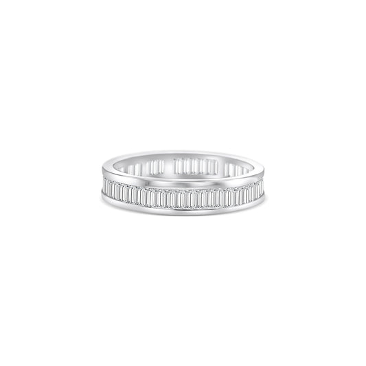 Baguette Cut Half Eternity Diamond Ring