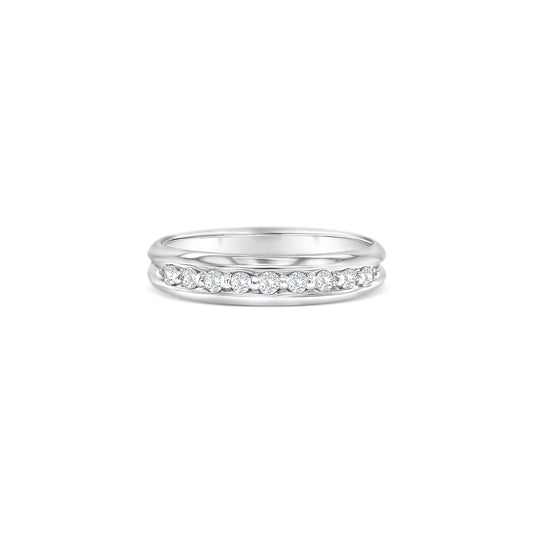 Round Brilliant Half Eternity Diamond Ring