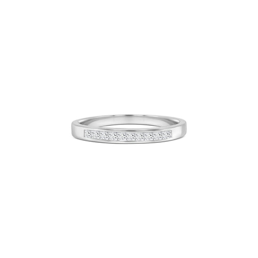 Princess Cut Chanel Set Eternity Diamond Ring
