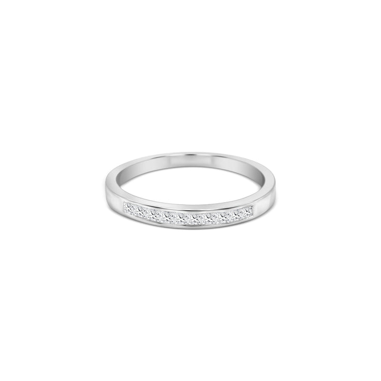 Princess Cut Chanel Set Eternity Diamond Ring