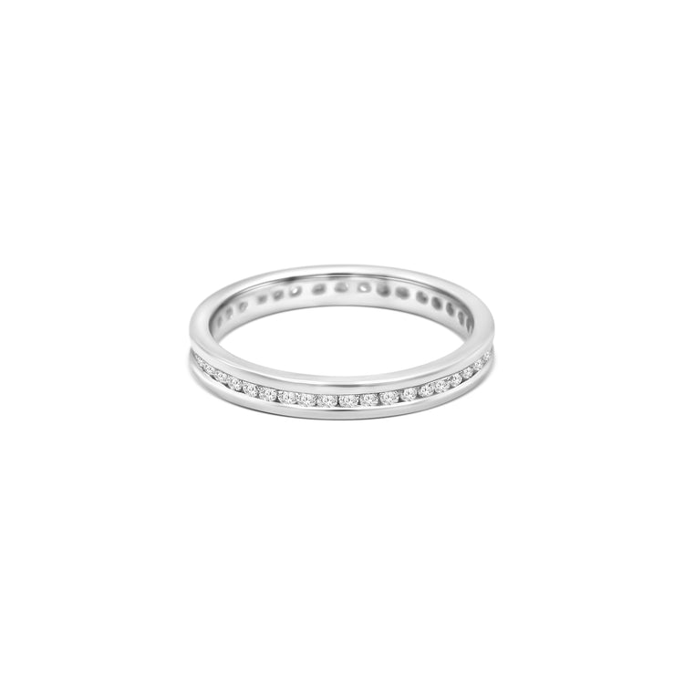 Round Brilliant Channel Set Diamond Ring