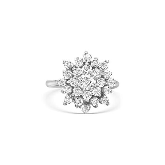 Round Brilliant Cluster Diamond Ring