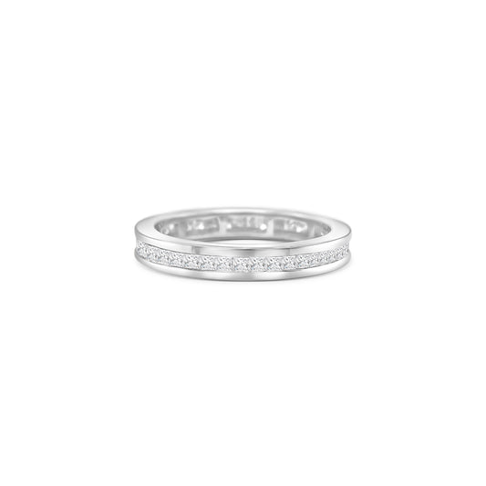 Princess Cut Chanel Set Eternity Diamond Ring