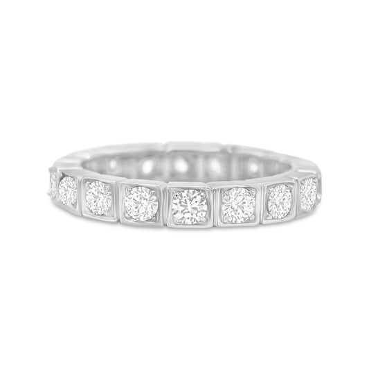 Round Brilliant Bezel Set Diamond Eternity Ring