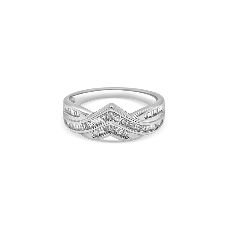 Tapered Baguette Cut Diamond Ring
