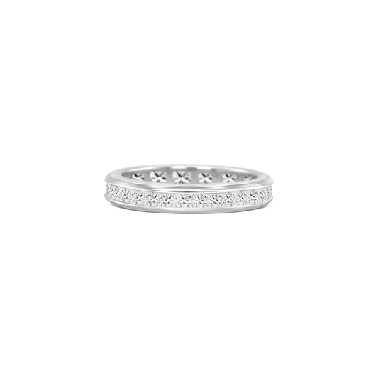 Princess Cut Chanel Set Eternity Diamond Ring