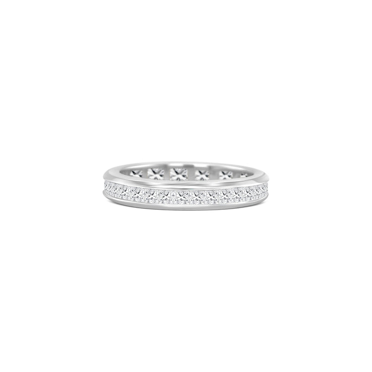 Princess Cut Chanel Set Eternity Diamond Ring