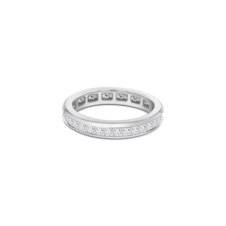 Princess Cut Chanel Set Eternity Diamond Ring