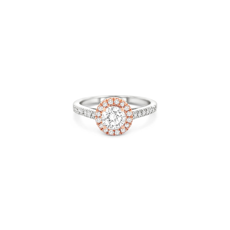 Round Brilliant Cut Halo Diamond Ring