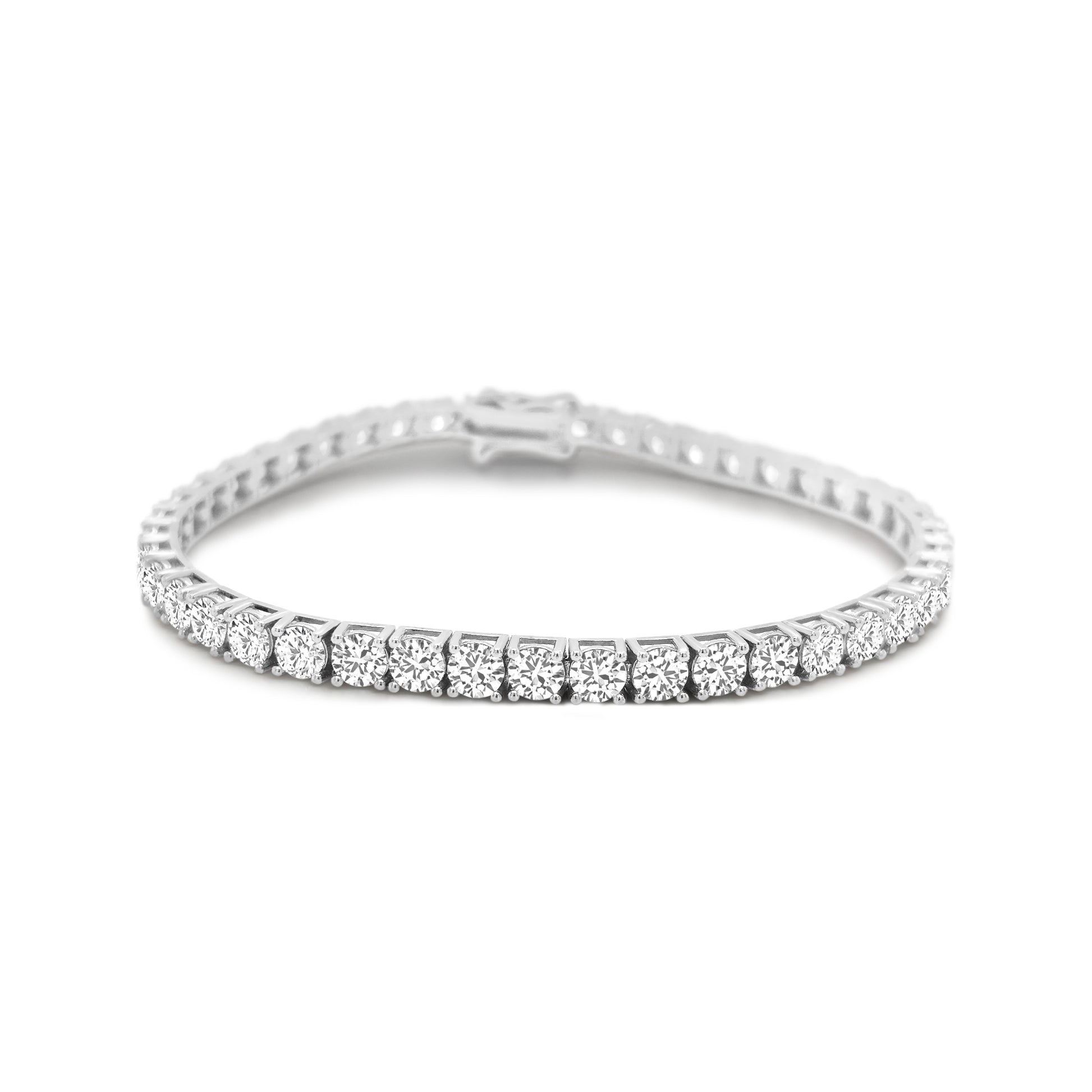 Diamond tennis bracelet, classic diamond bracelet, elegant diamond line bracelet, round brilliant cut diamond bracelet, fine jewelry tennis bracelet, luxury diamond bracelet for women, timeless diamond jewelry, designer tennis bracelet, white gold diamond bracelet, everyday diamond bracelet.