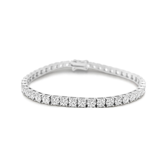 Diamond tennis bracelet, classic diamond bracelet, elegant diamond line bracelet, round brilliant cut diamond bracelet, fine jewelry tennis bracelet, luxury diamond bracelet for women, timeless diamond jewelry, designer tennis bracelet, white gold diamond bracelet, everyday diamond bracelet.